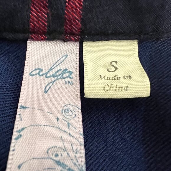 Alya TP9026 Womens Multicolor Collared Long Sleeve Button Up Shirt Size Small - Picture 9 of 10